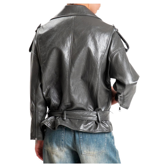 Giacca Biker Over Grigio R034 GRIGIO HAVEONE 
