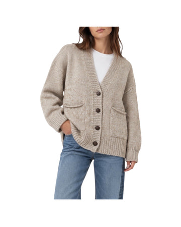 Cardigan in maglia Beige/Panna R105 BEIGE PANNA HAVEONE 