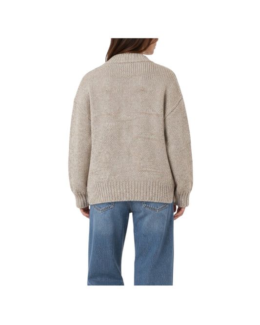 Cardigan in maglia Beige/Panna R105 BEIGE PANNA HAVEONE 