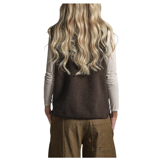 Gilet in lana cotta Brown ARIANE MWBC29 IMPURE 