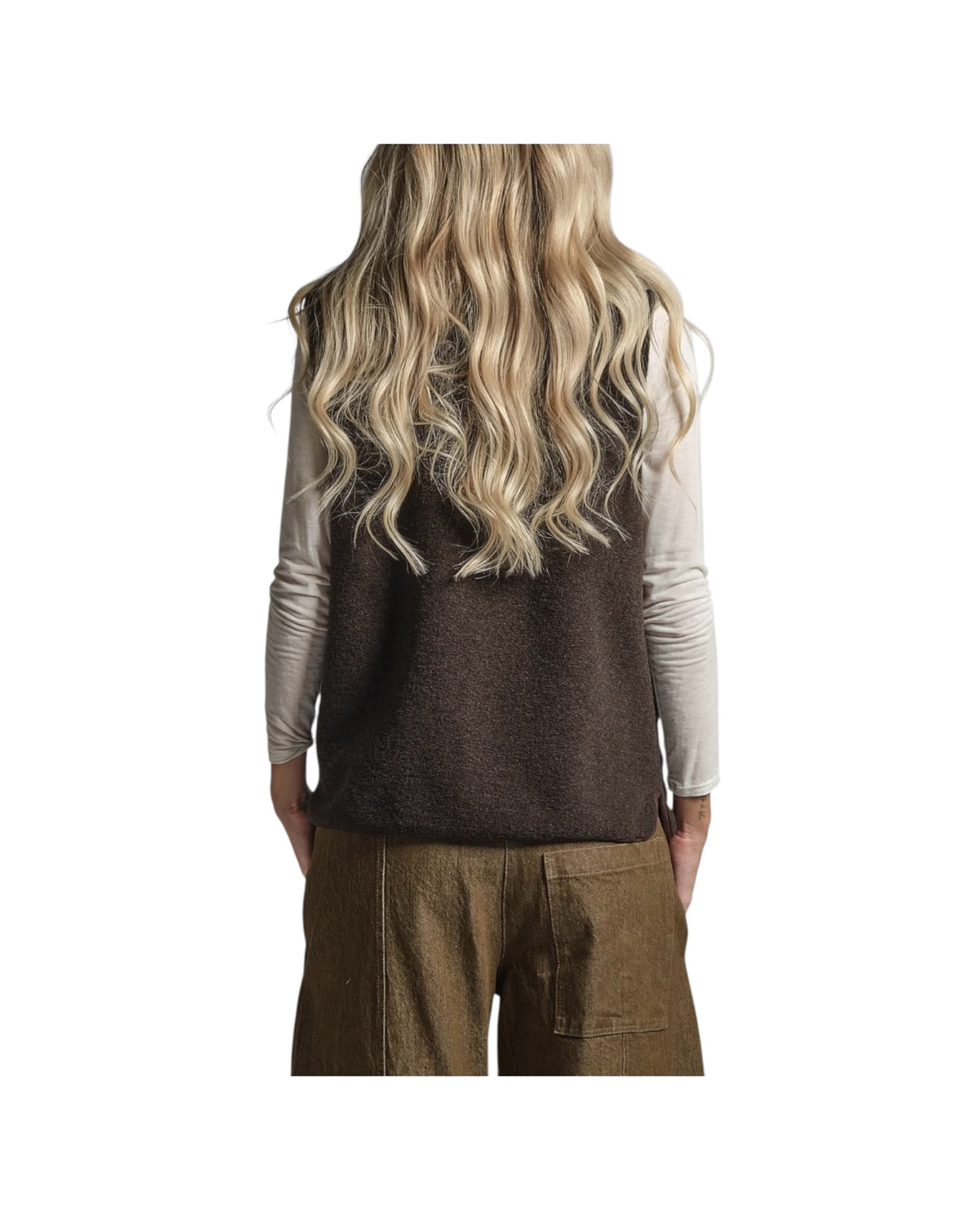 Gilet in lana cotta Brown ARIANE MWBC29 IMPURE 