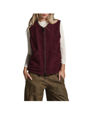 Gilet in lana cotta Bordeaux