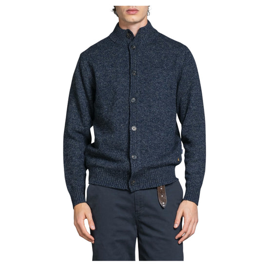 Cardigan in lana Navy CHASE WN7C01 IMPURE 