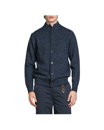 Cardigan in lana Navy CHASE WN7C01 IMPURE 