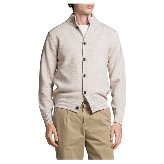 Cardigan in lana Beige CHASE WN7C56 IMPURE 