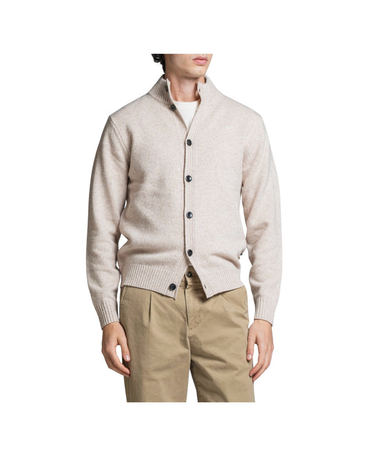 Cardigan in lana Beige CHASE WN7C56 IMPURE 