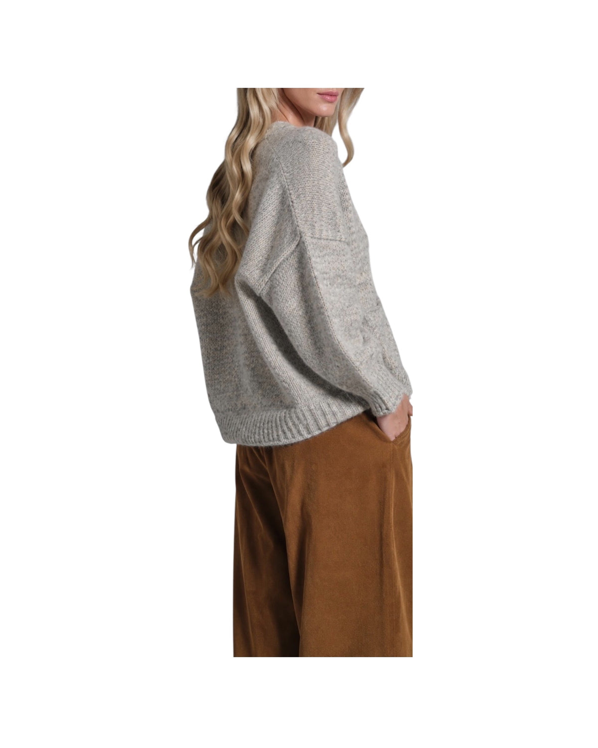 Cardigan misto lana Grey CHELSEA PNAC17 IMPURE 