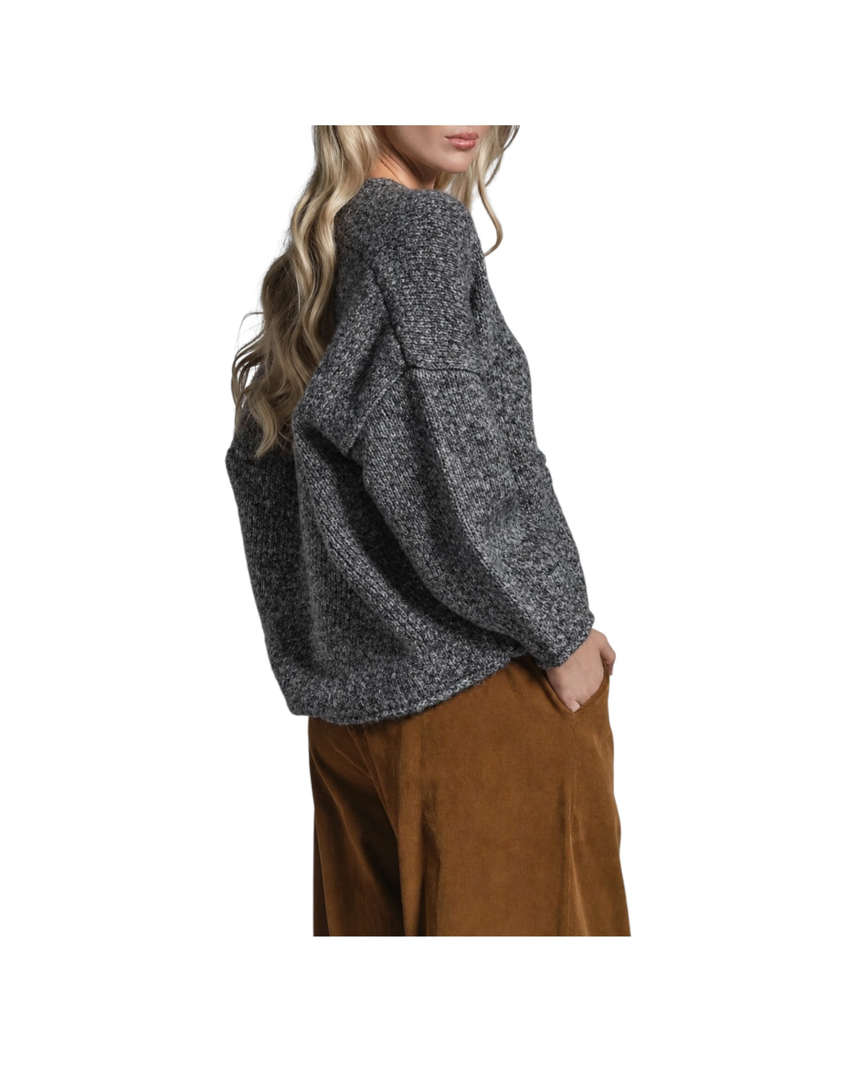 Cardigan misto lana Dark grey CHELSEA PNAC71 IMPURE 