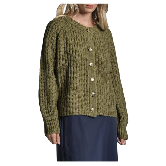 Cardigan in misto alpaca Forest green CINZIA ANP102 IMPURE 