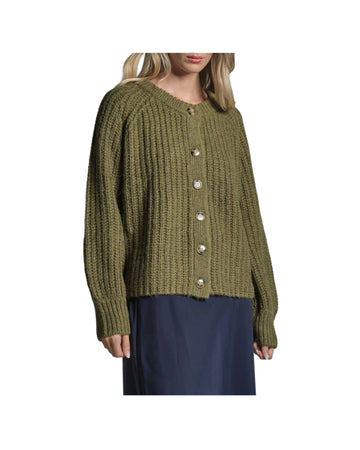 Cardigan in misto alpaca Forest green CINZIA ANP102 IMPURE 