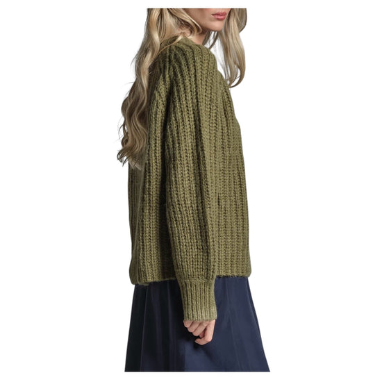 Cardigan in misto alpaca Forest green CINZIA ANP102 IMPURE 