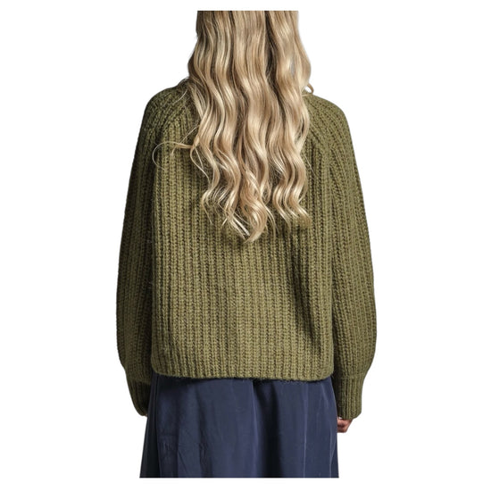 Cardigan in misto alpaca Forest green CINZIA ANP102 IMPURE 