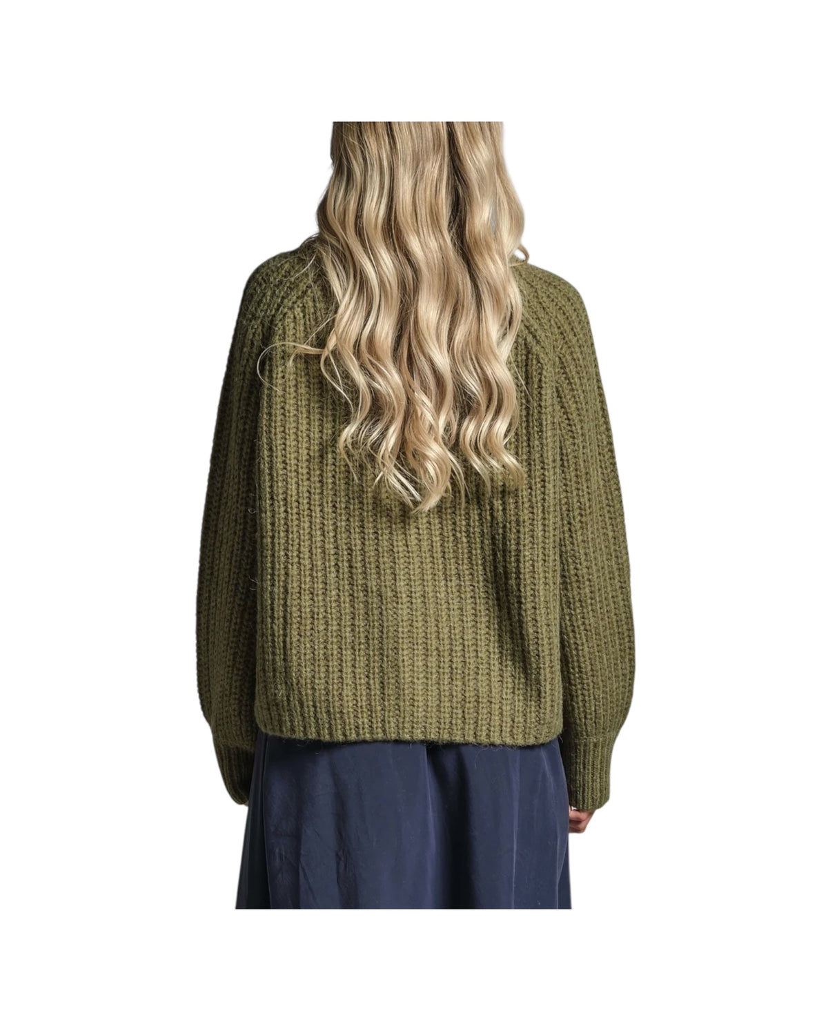 Cardigan in misto alpaca Forest green CINZIA ANP102 IMPURE 