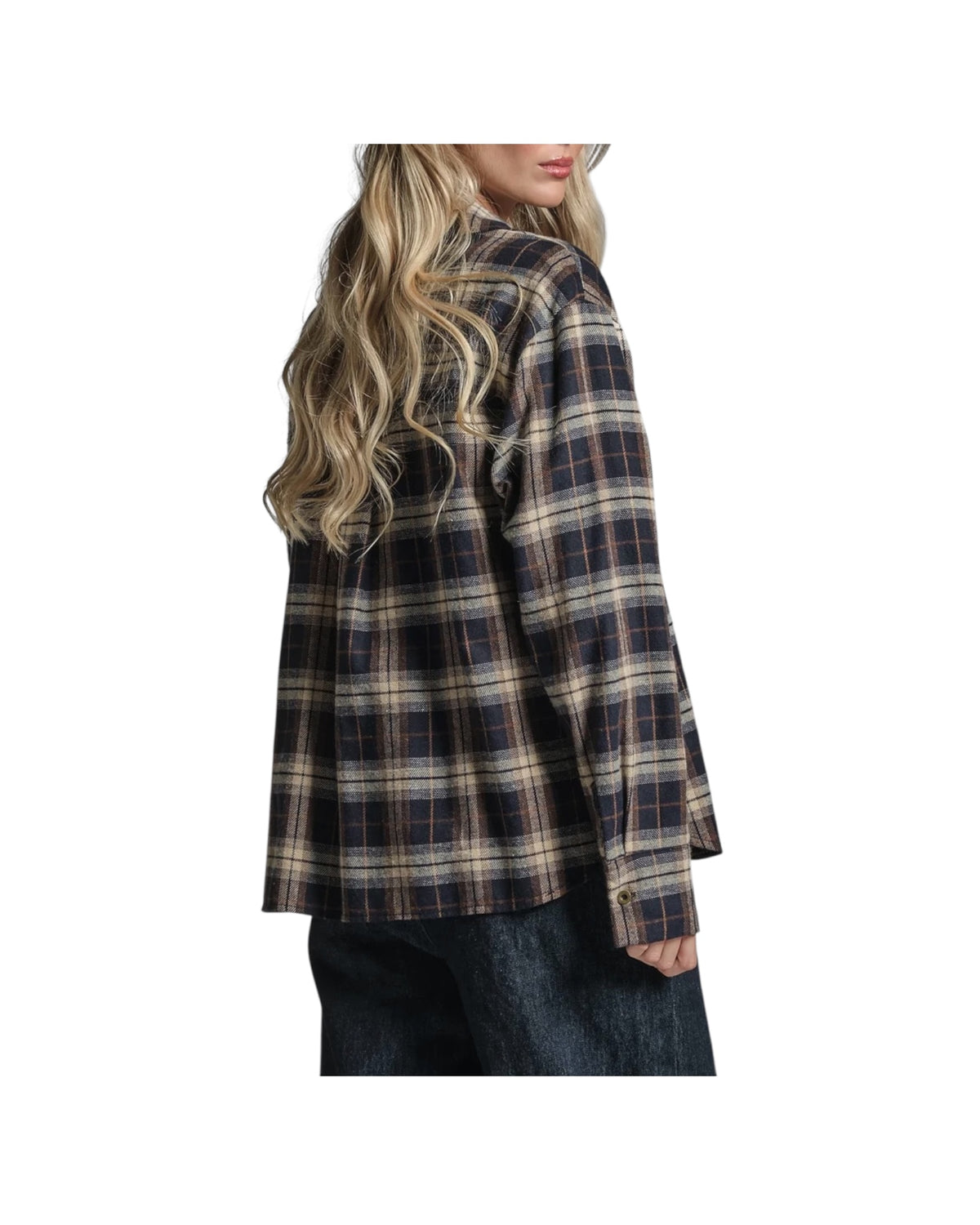 Camicia in misto cotone Navy Check CLARINE PPC113 IMPURE 