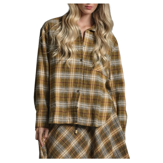 Camicia in misto cotone Oil Check CLARINE PPC279 IMPURE 