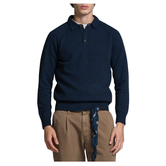 Polo in lana Navy COLIN WN8C01 IMPURE 