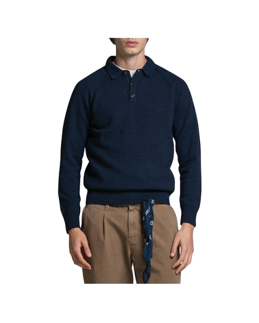 Polo in lana Navy COLIN WN8C01 IMPURE 