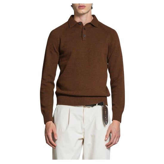 Polo in lana Tobacco COLIN WN8C50 IMPURE 