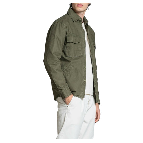 Overshirt in canvas Military green DEREK SLBC03 IMPURE 