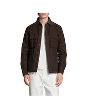 Overshirt in canvas Brown