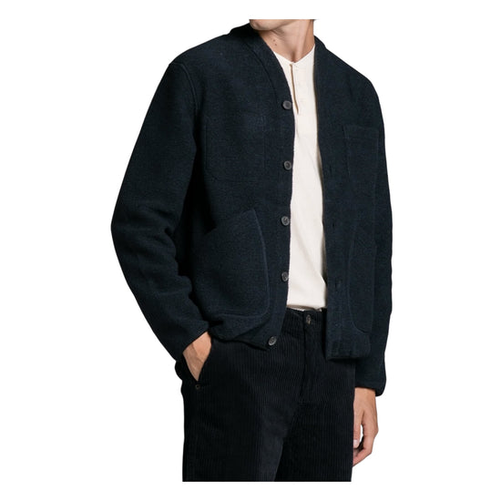 Cardigan in misto lana Navy DOVER MWBC01 IMPURE 