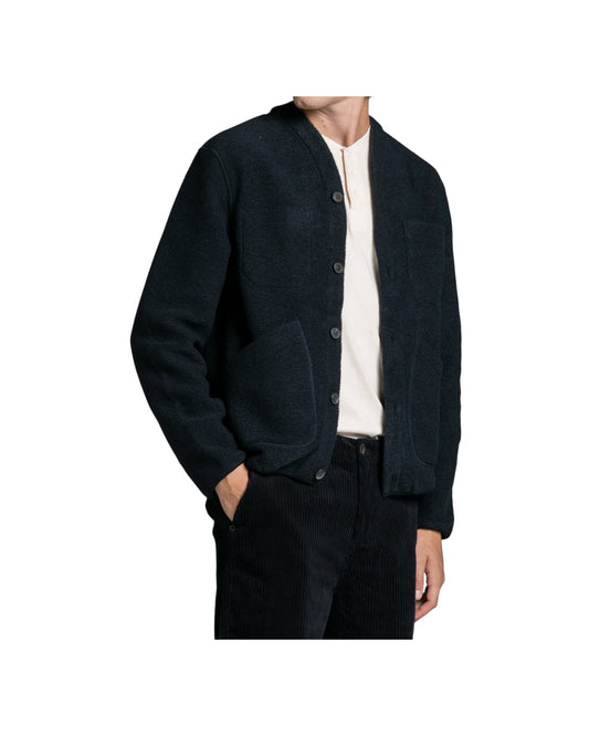 Cardigan in misto lana Navy DOVER MWBC01 IMPURE 