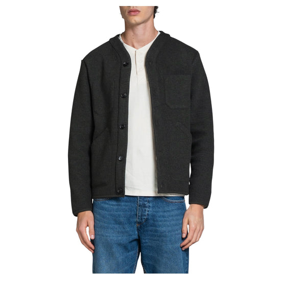 Cardigan in misto lana Military green DOVER MWBC03 IMPURE 
