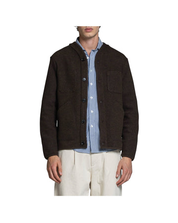 Cardigan in misto lana Brown DOVER MWBC29 IMPURE 