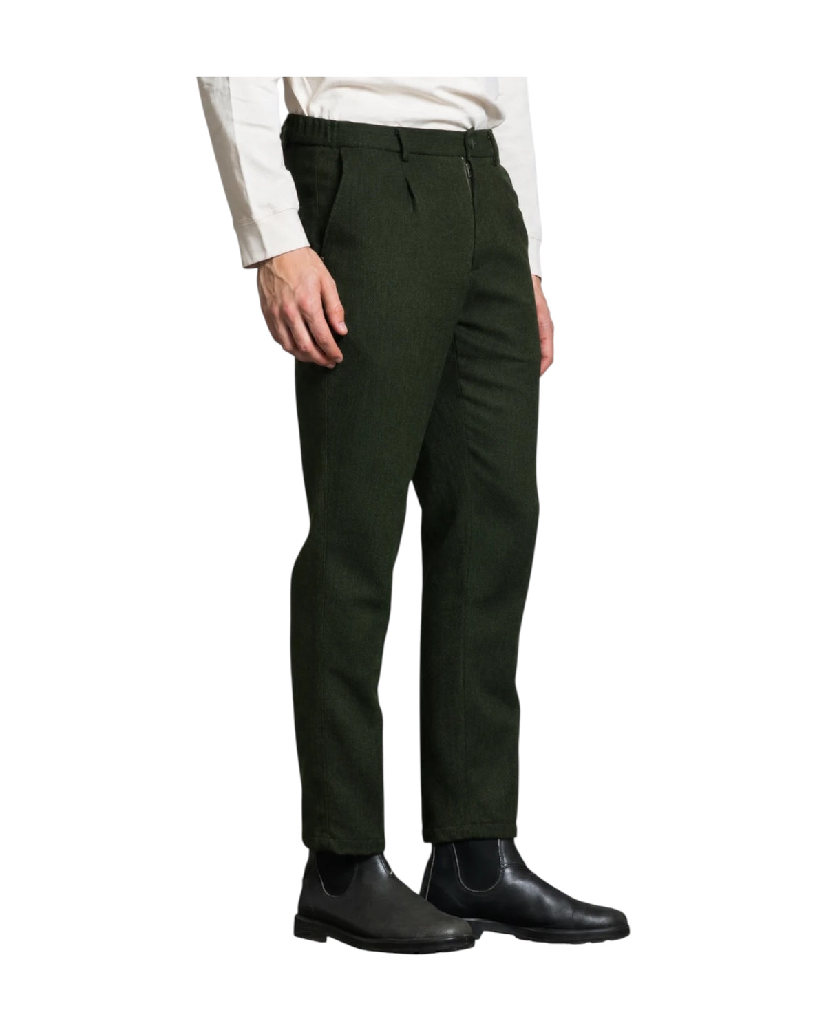 Pantalone Chino misto lana Dark Green ELIAS625 MWOC04 IMPURE 