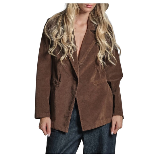 Blazer in velluto Brown GADIEL VESC29 IMPURE 