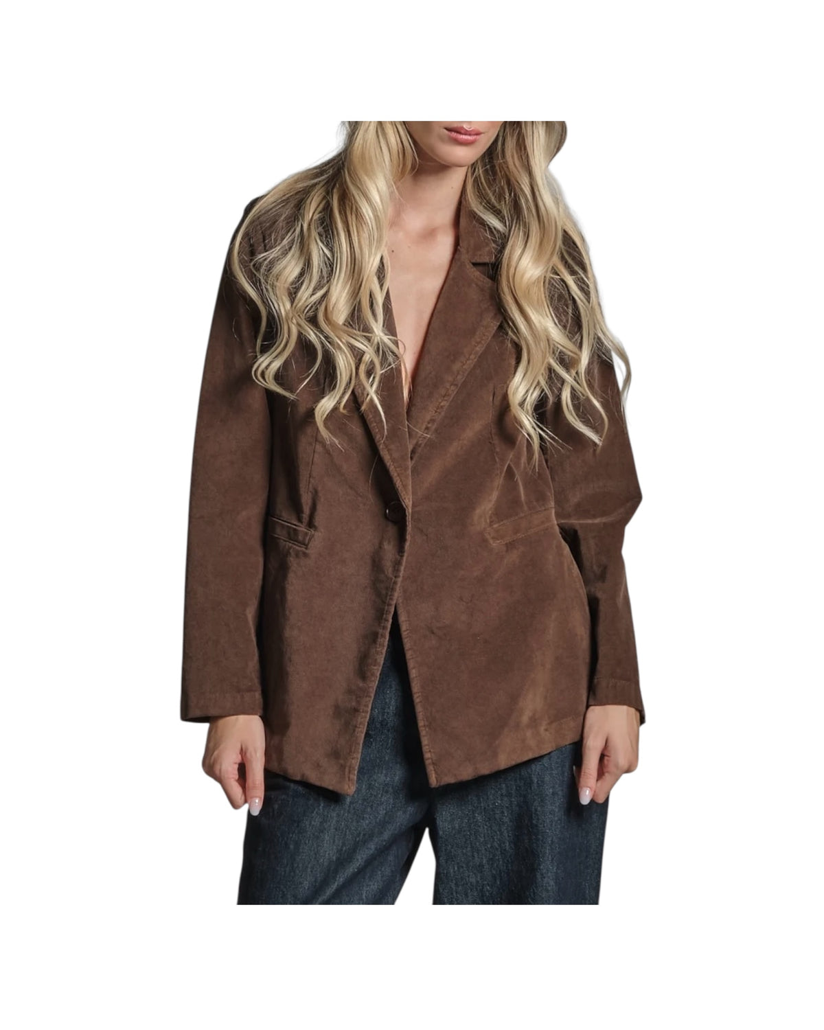 Blazer in velluto Brown GADIEL VESC29 IMPURE 