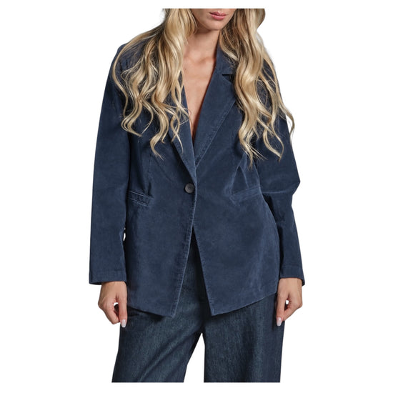 Blazer in velluto Dark blue GADIEL VESC99 IMPURE 
