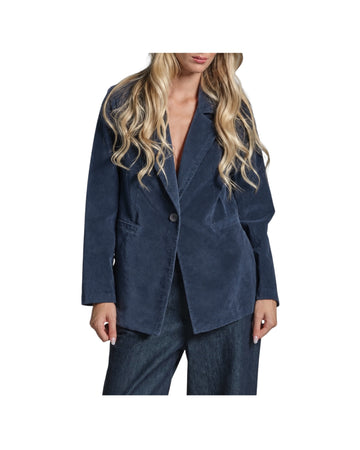 Blazer in velluto Dark blue GADIEL VESC99 IMPURE 