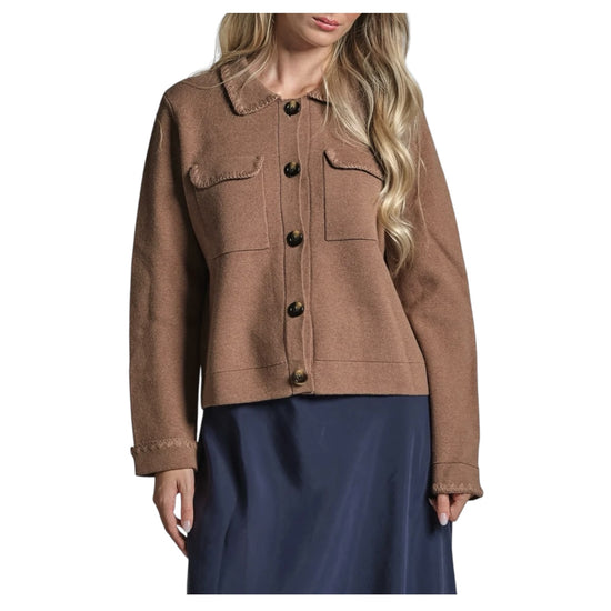 Cardigan in misto lana Tortora GALET INTC18 IMPURE 