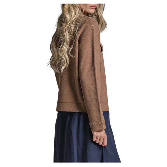 Cardigan in misto lana Tortora GALET INTC18 IMPURE 