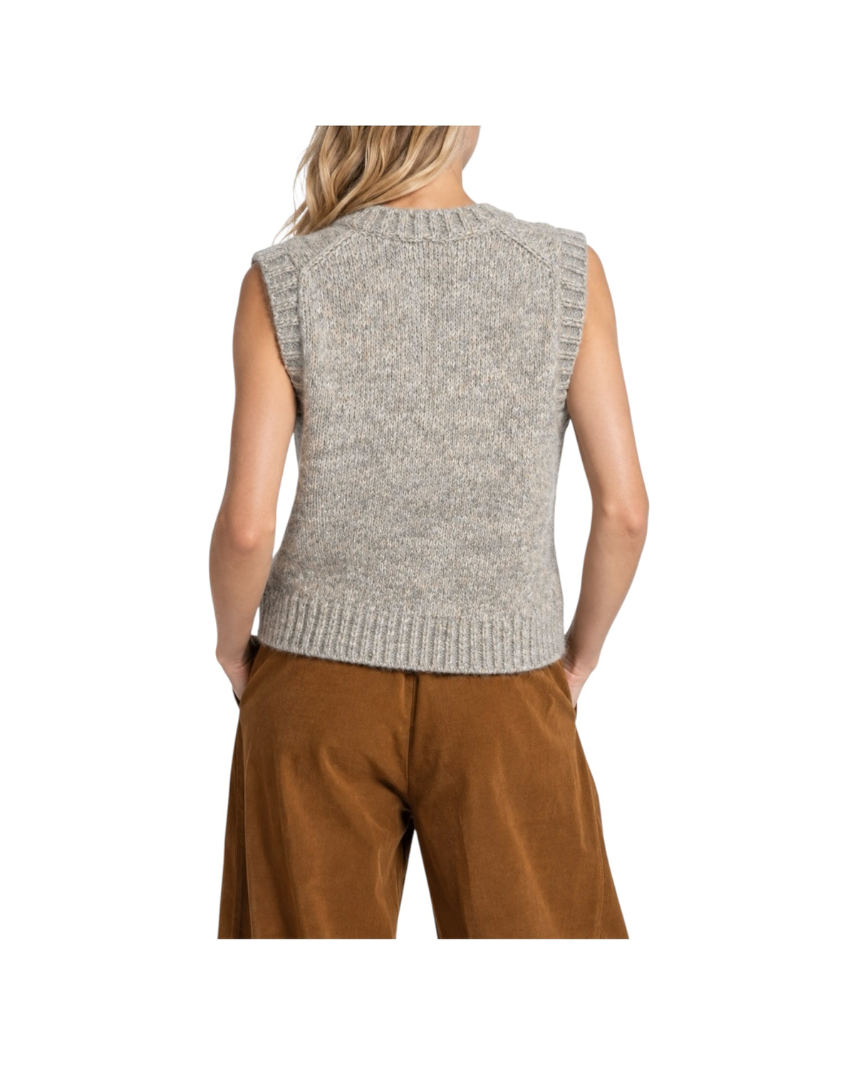 Gilet misto lana Grey GEMMA PNAC17 IMPURE 