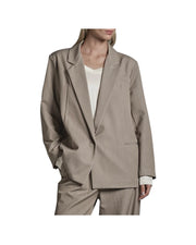 Blazer in misto viscosa Tortora