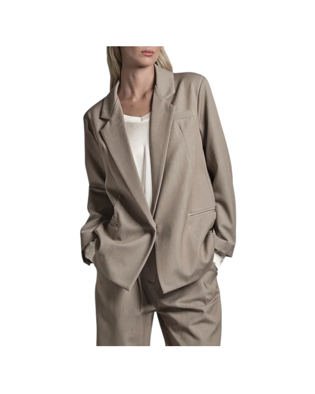 Blazer in misto viscosa Tortora GIFT WOVC18 IMPURE 
