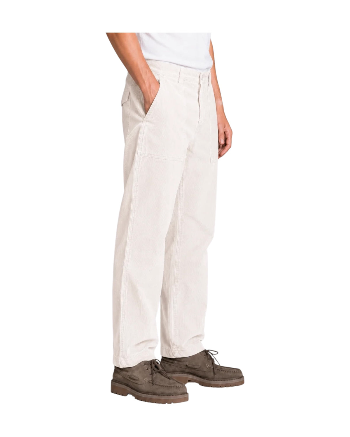 Pantalone Fatigue in velluto White HOPPER V05C23 IMPURE 
