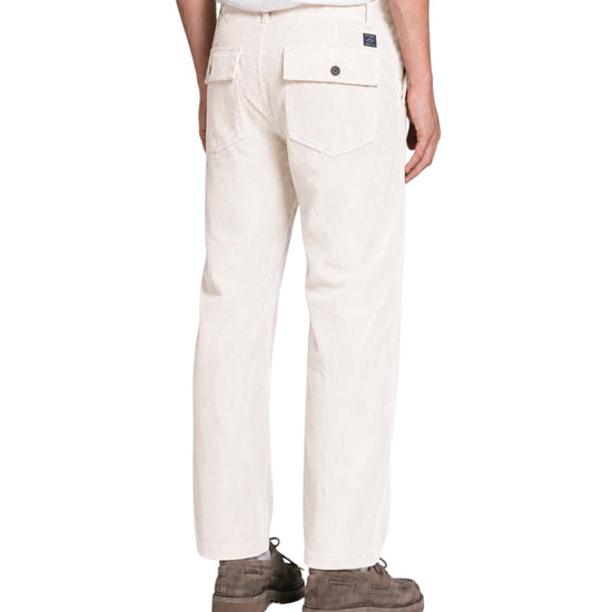 Pantalone Fatigue in velluto White HOPPER V05C23 IMPURE 