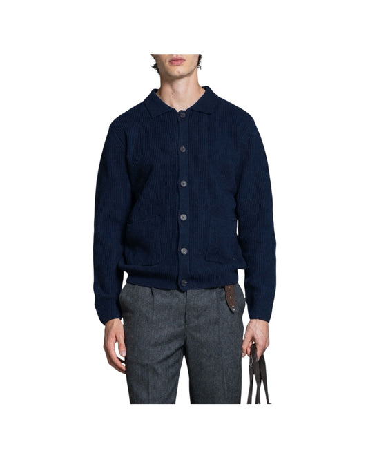 Maglione in Lambswool Navy HUGO WN8C01 IMPURE 