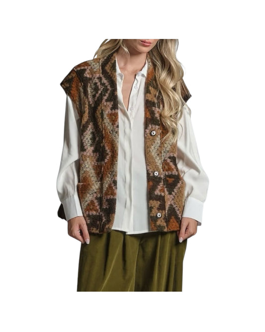 Gilet misto lana Multicolor IVETTEW03 MWO130 IMPURE 