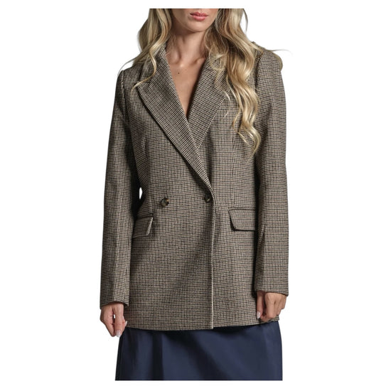 Blazer in misto lana  micro check JANET250 MWO130 IMPURE 
