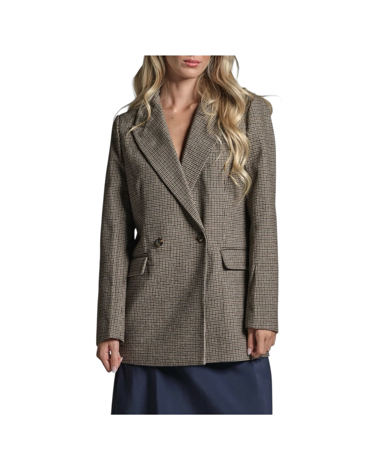 Blazer in misto lana  micro check JANET250 MWO130 IMPURE 