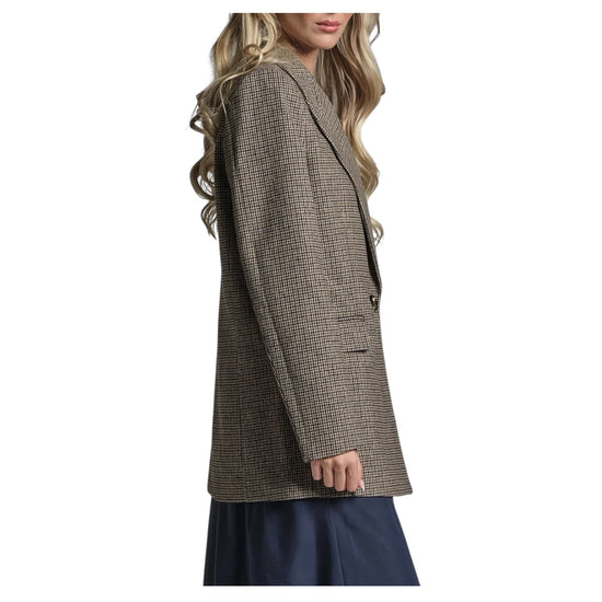 Blazer in misto lana  micro check JANET250 MWO130 IMPURE 