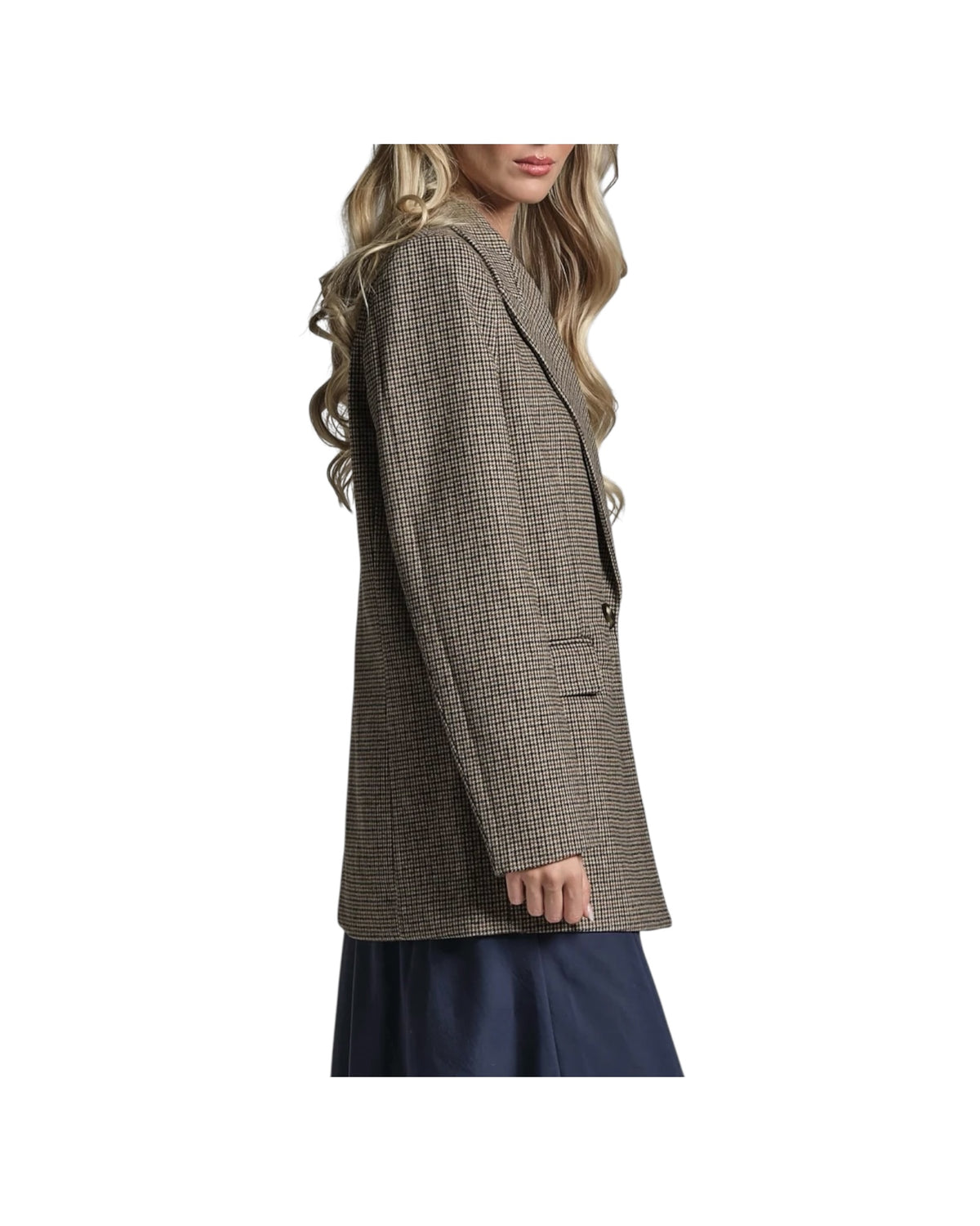 Blazer in misto lana  micro check JANET250 MWO130 IMPURE 