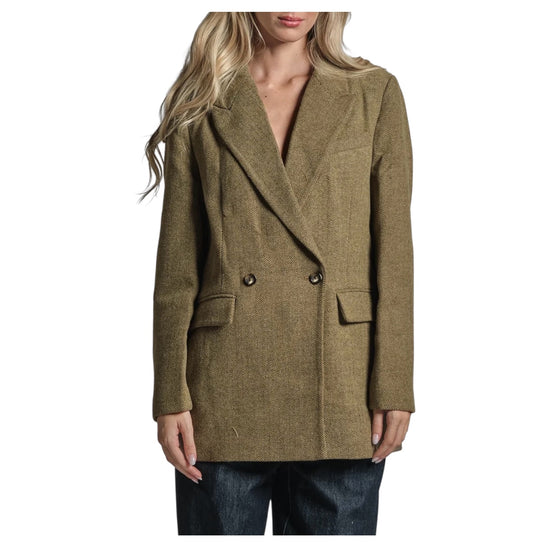 Blazer effetto spigato in misto lana JANET350 MWO130 IMPURE 