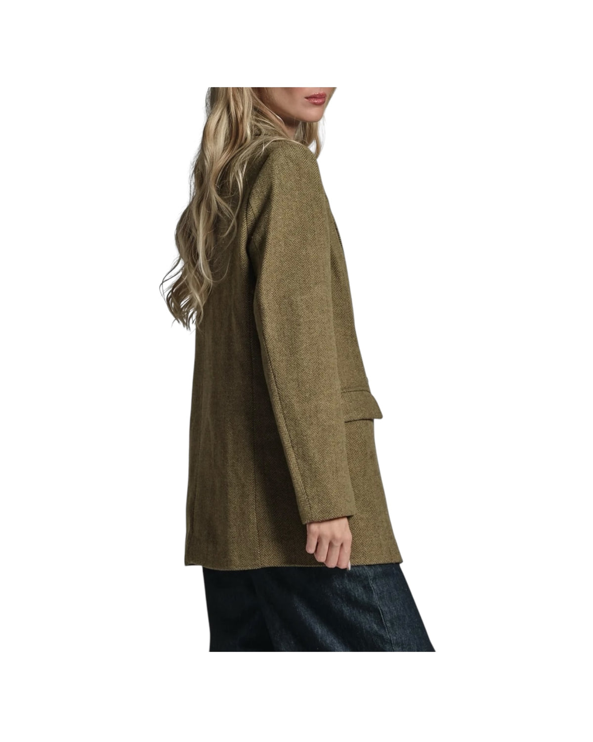 Blazer effetto spigato in misto lana JANET350 MWO130 IMPURE 