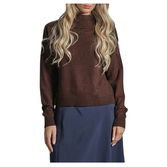 Maglione in lana mercerizzata Brown JEANNA WMCC29 IMPURE 