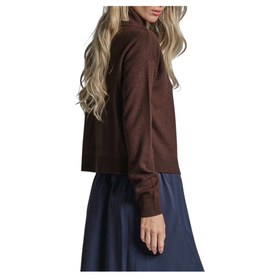 Maglione in lana mercerizzata Brown JEANNA WMCC29 IMPURE 